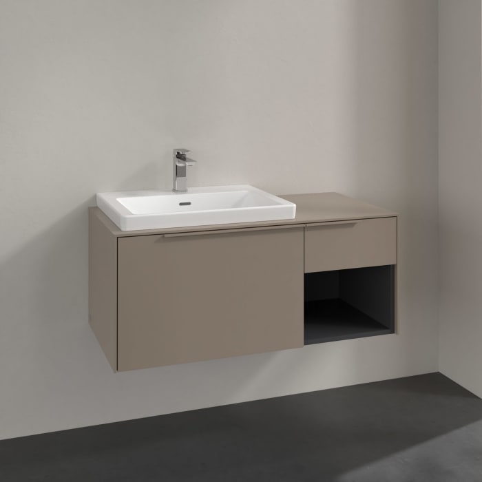 Villeroy & Boch Subway 3.0 Waschtischunterschrank 100,1 cm, 2 Auszüge und Regal rechts, ohne LED-Beleuchtung
