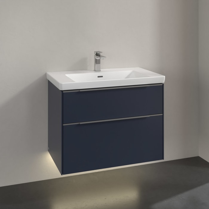Villeroy & Boch Subway 3.0 Waschtischunterschrank 77,2 cm, 2 Auszüge, mit LED-Beleuchtung