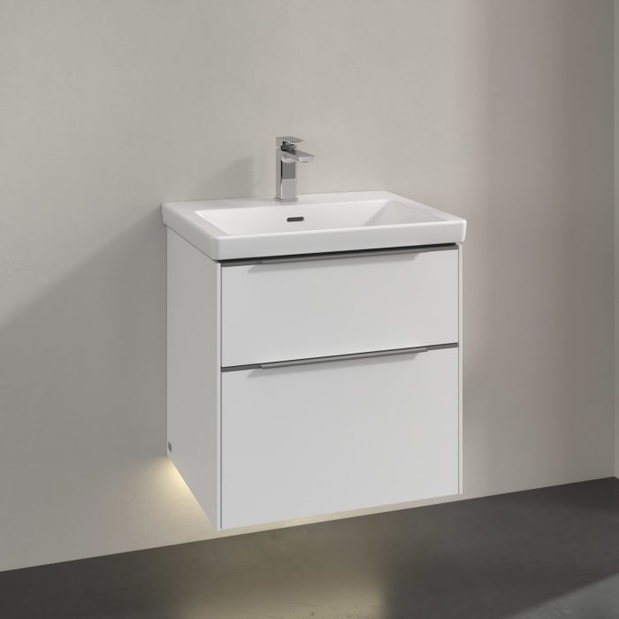 Villeroy & Boch Subway 3.0 Waschtischunterschrank 57,2 cm, 2 Auszüge, mit LED-Beleuchtung