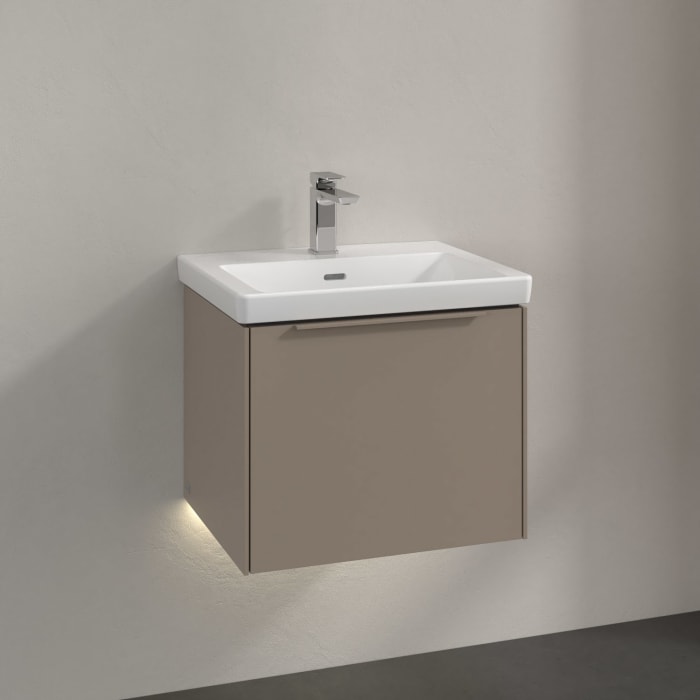 Villeroy & Boch Subway 3.0 Waschtischunterschrank 52,3 cm, 1 Auszug, mit LED-Beleuchtung