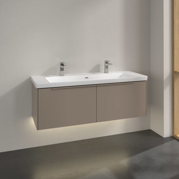 Villeroy & Boch Subway 3.0 Waschtischunterschrank 127,2 cm, 2 Auszüge, mit LED-Beleuchtung