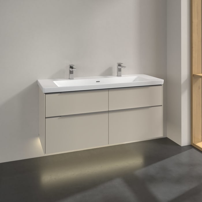 Villeroy & Boch Subway 3.0 Waschtischunterschrank 127,2 cm, 4 Auszüge, mit LED-Beleuchtung
