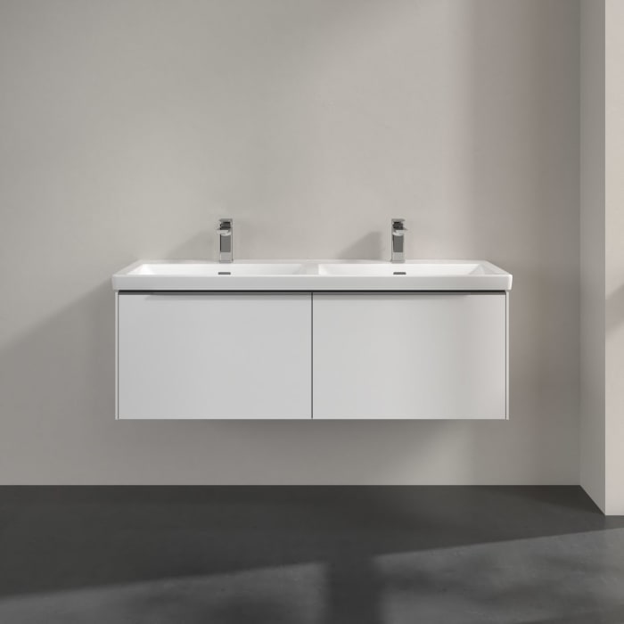 Villeroy & Boch Subway 3.0 Waschtischunterschrank 127,2 cm, 2 Auszüge, ohne LED-Beleuchtung, für Doppel-Waschtisch