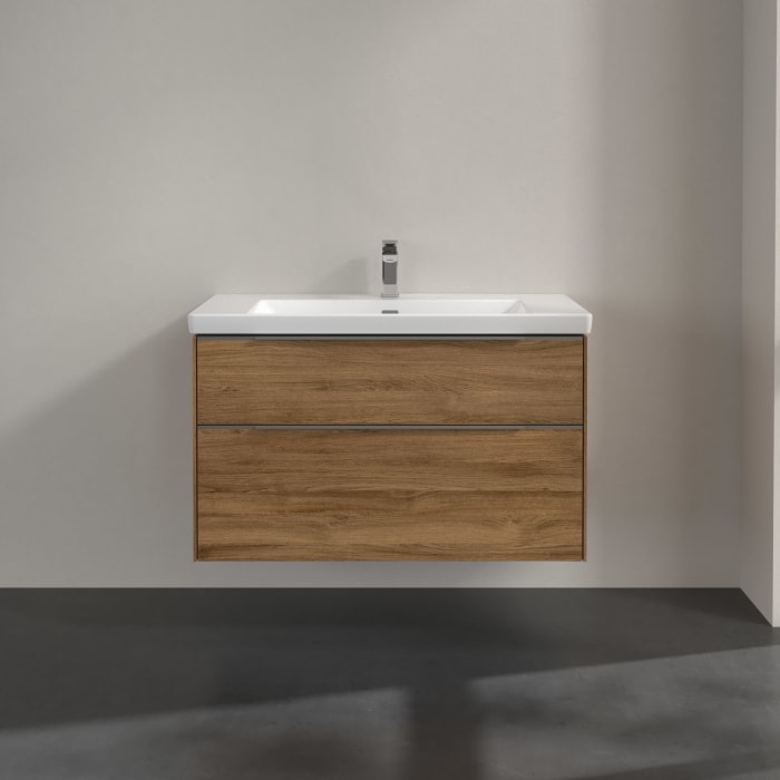 Villeroy & Boch Subway 3.0 Waschtischunterschrank 97,3 cm, 2 Auszüge, mit LED-Beleuchtung