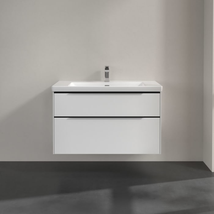 Villeroy & Boch Subway 3.0 Waschtischunterschrank 97,3 cm, 2 Auszüge, mit LED-Beleuchtung
