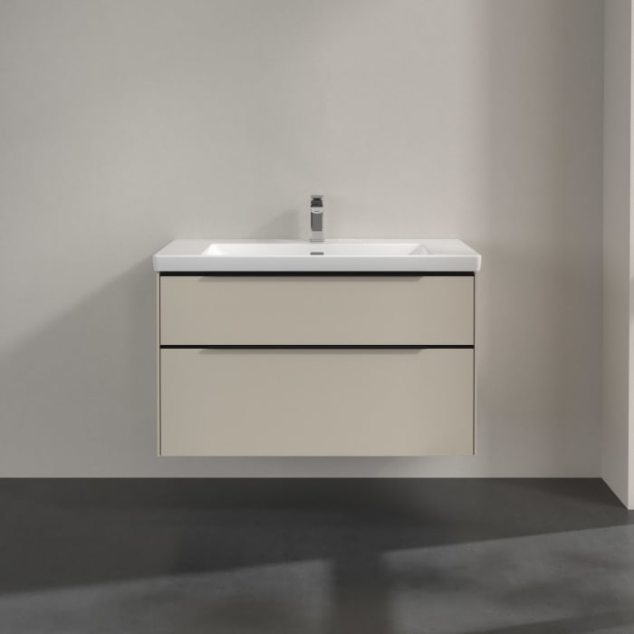 Villeroy & Boch Subway 3.0 Waschtischunterschrank 97,3 cm, 2 Auszüge, mit LED-Beleuchtung