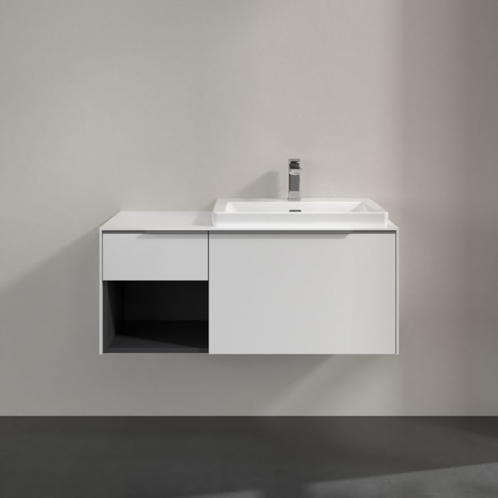 Villeroy & Boch Subway 3.0 Waschtischunterschrank 100,1 cm, 2 Auszüge und Regal links, ohne LED-Beleuchtung