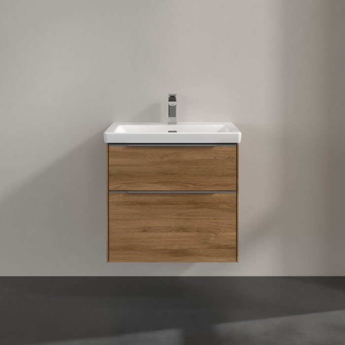 Villeroy & Boch Subway 3.0 Waschtischunterschrank 62,2 cm, 2 Auszüge, mit LED-Beleuchtung