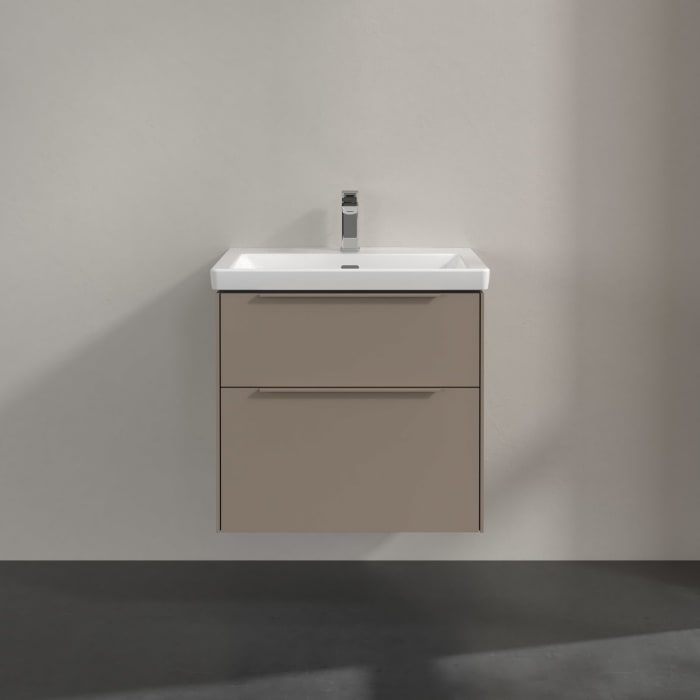 Villeroy & Boch Subway 3.0 Waschtischunterschrank 62,2 cm, 2 Auszüge, mit LED-Beleuchtung