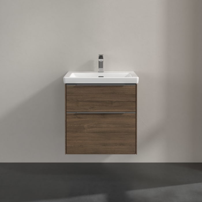 Villeroy & Boch Subway 3.0 Waschtischunterschrank 57,2 cm, 2 Auszüge, mit LED-Beleuchtung