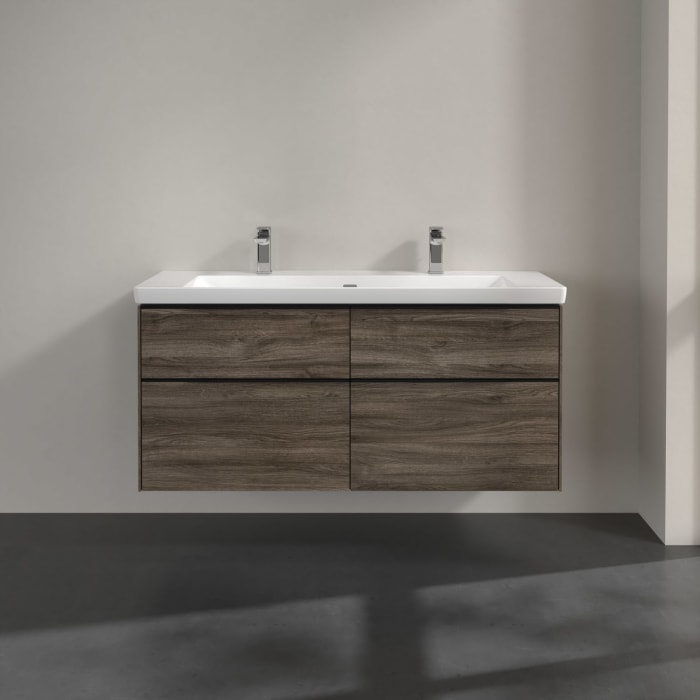 Villeroy & Boch Subway 3.0 Waschtischunterschrank 127,2 cm, 4 Auszüge, mit LED-Beleuchtung