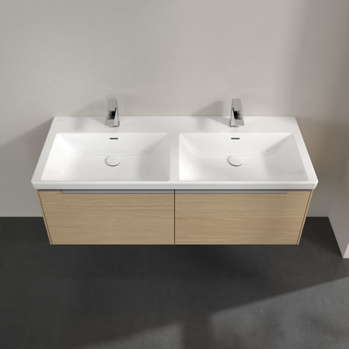 Villeroy & Boch Subway 3.0 Waschtischunterschrank 127,2 cm, 2 Auszüge, ohne LED-Beleuchtung, für Doppel-Waschtisch