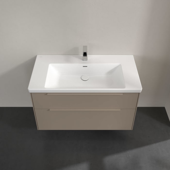 Villeroy & Boch Subway 3.0 Waschtischunterschrank 97,3 cm, 2 Auszüge, mit LED-Beleuchtung