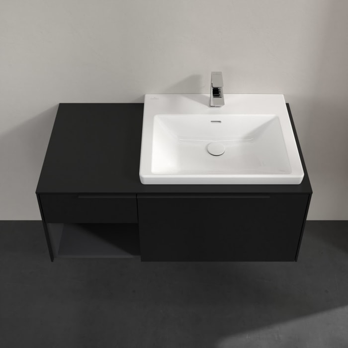 Villeroy & Boch Subway 3.0 Waschtischunterschrank 100,1 cm, 2 Auszüge und Regal links, ohne LED-Beleuchtung