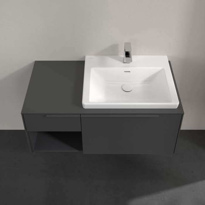 Villeroy & Boch Subway 3.0 Waschtischunterschrank 100,1 cm, 2 Auszüge und Regal links, ohne LED-Beleuchtung