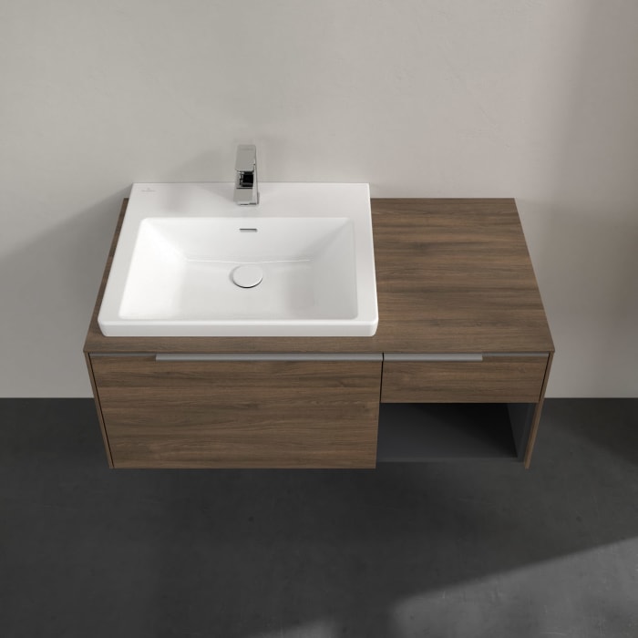 Villeroy & Boch Subway 3.0 Waschtischunterschrank 100,1 cm, 2 Auszüge und Regal rechts, ohne LED-Beleuchtung