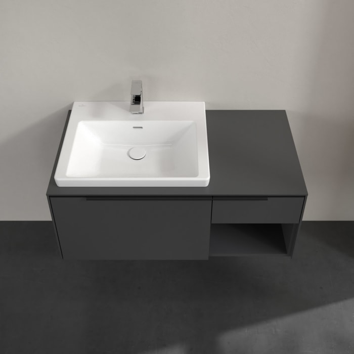 Villeroy & Boch Subway 3.0 Waschtischunterschrank 100,1 cm, 2 Auszüge und Regal rechts, ohne LED-Beleuchtung