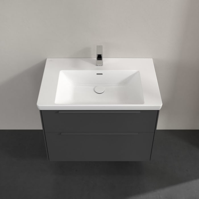 Villeroy & Boch Subway 3.0 Waschtischunterschrank 77,2 cm, 2 Auszüge, mit LED-Beleuchtung