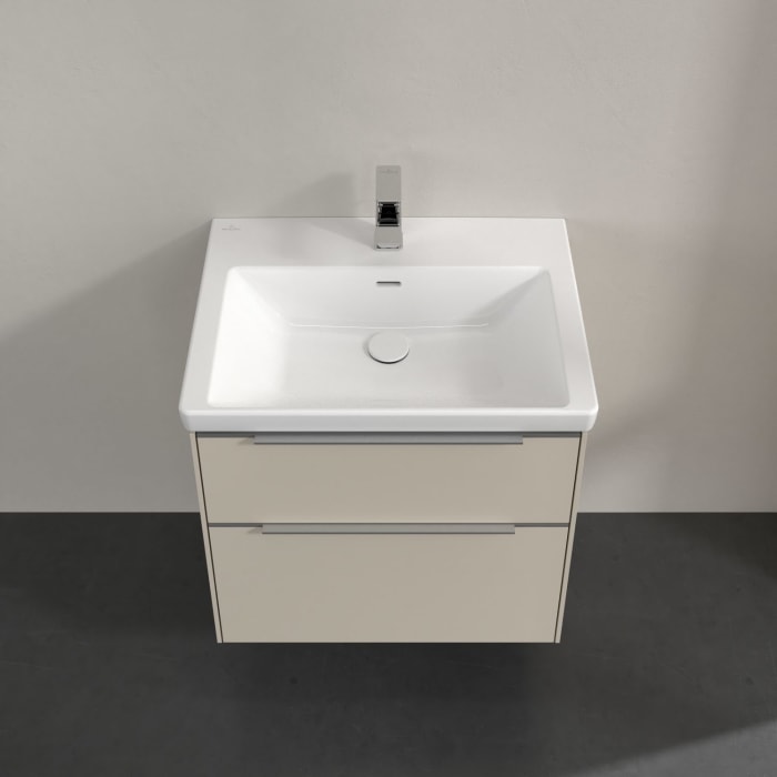 Villeroy & Boch Subway 3.0 Waschtischunterschrank 62,2 cm, 2 Auszüge, mit LED-Beleuchtung