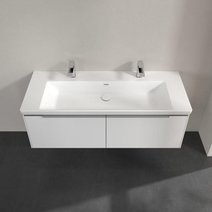 Villeroy & Boch Subway 3.0 Waschtischunterschrank 127,2 cm, 2 Auszüge, ohne LED-Beleuchtung