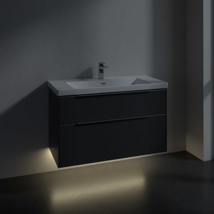 Villeroy & Boch Subway 3.0 Waschtischunterschrank 97,3 cm, 2 Auszüge, mit LED-Beleuchtung