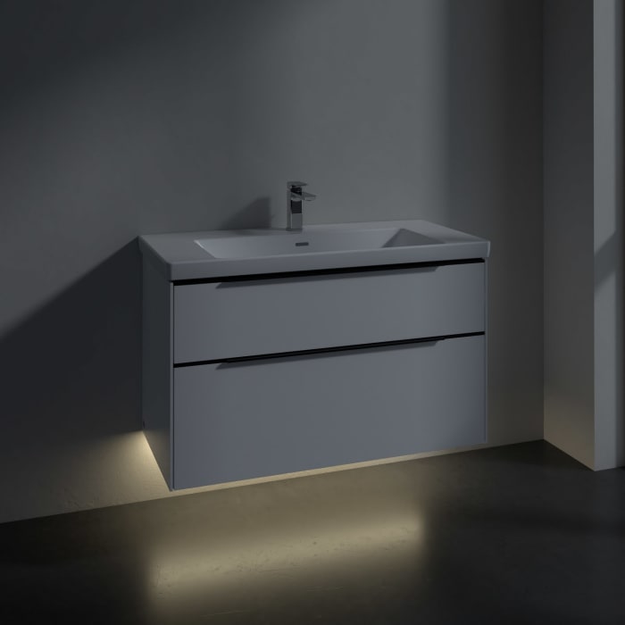 Villeroy & Boch Subway 3.0 Waschtischunterschrank 97,3 cm, 2 Auszüge, mit LED-Beleuchtung