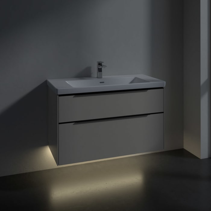 Villeroy & Boch Subway 3.0 Waschtischunterschrank 97,3 cm, 2 Auszüge, mit LED-Beleuchtung