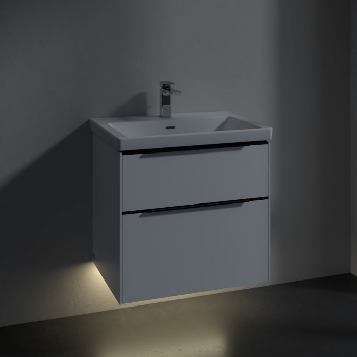 Villeroy & Boch Subway 3.0 Waschtischunterschrank 62,2 cm, 2 Auszüge, mit LED-Beleuchtung