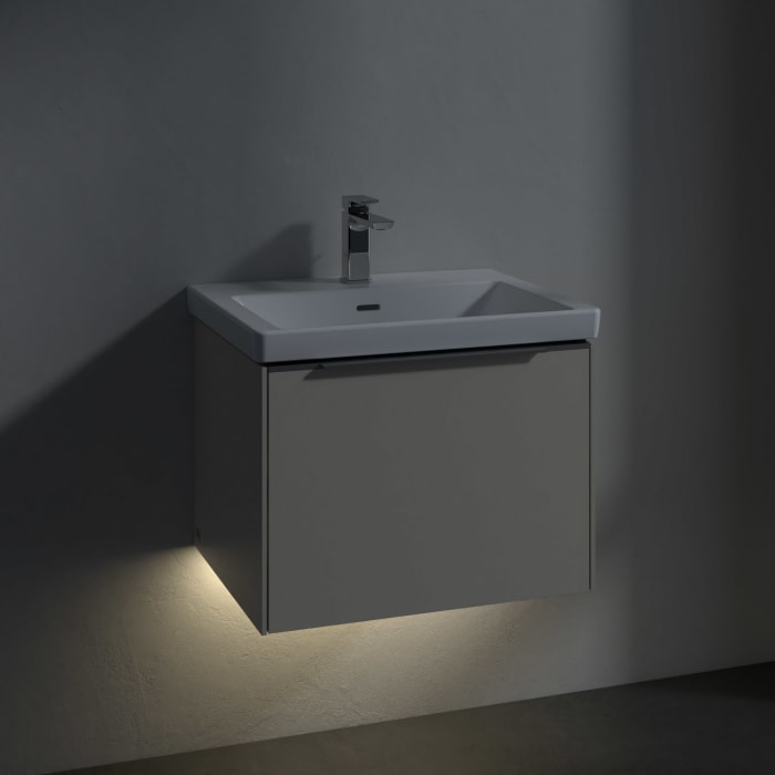 Villeroy & Boch Subway 3.0 Waschtischunterschrank 57,2 cm, 1 Auszug, mit LED-Beleuchtung