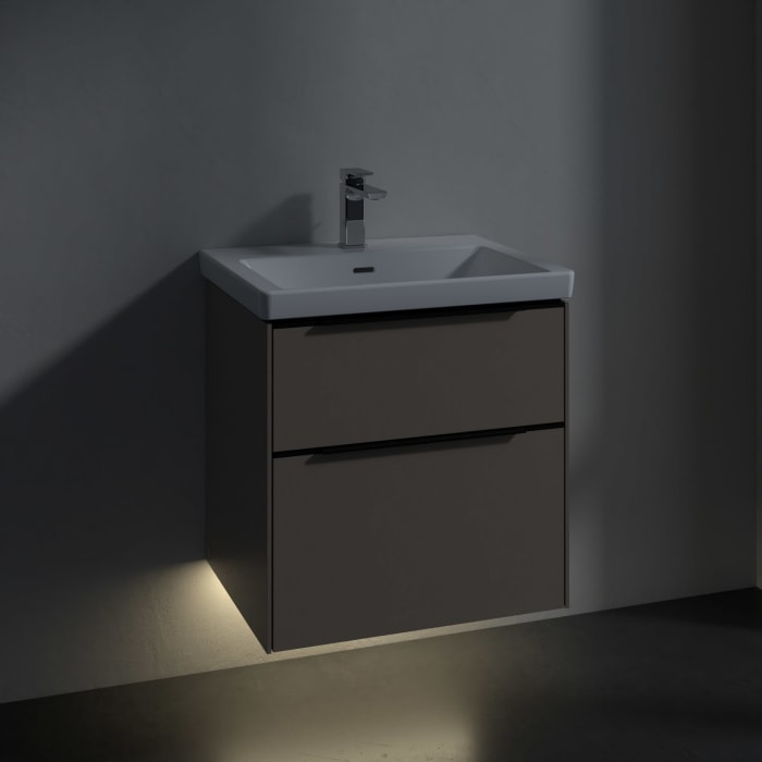 Villeroy & Boch Subway 3.0 Waschtischunterschrank 57,2 cm, 2 Auszüge, mit LED-Beleuchtung
