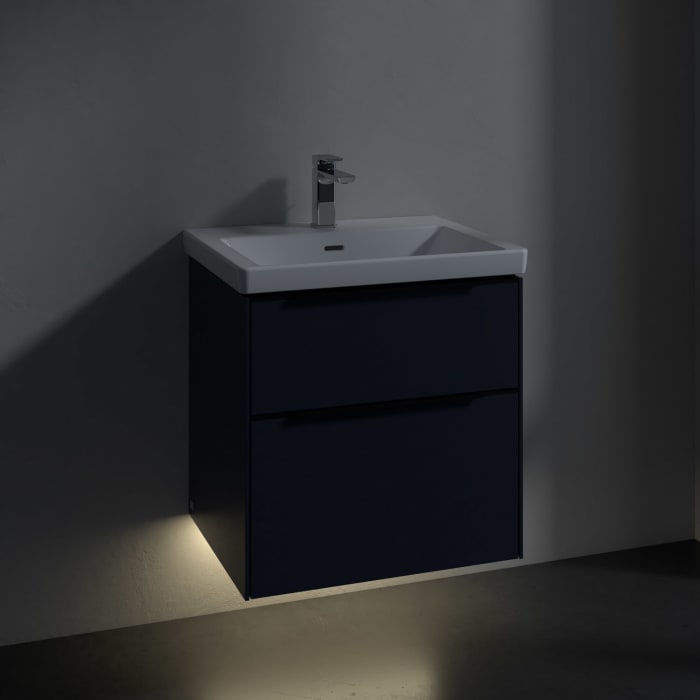 Villeroy & Boch Subway 3.0 Waschtischunterschrank 57,2 cm, 2 Auszüge, mit LED-Beleuchtung