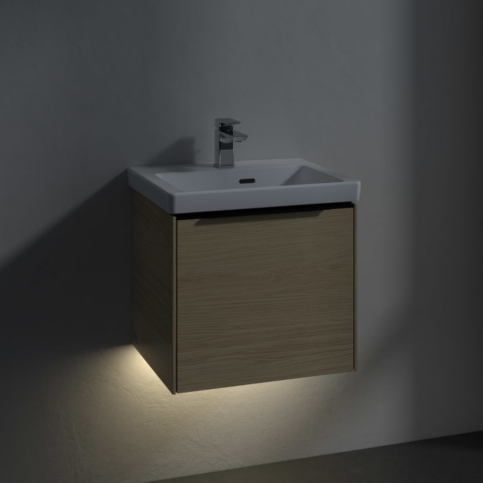 Villeroy & Boch Subway 3.0 Waschtischunterschrank 47,3 cm, 1 Auszug, mit LED-Beleuchtung