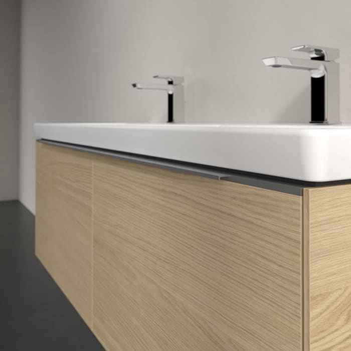 Villeroy & Boch Subway 3.0 Waschtischunterschrank 127,2 cm, 2 Auszüge, ohne LED-Beleuchtung, für Doppel-Waschtisch