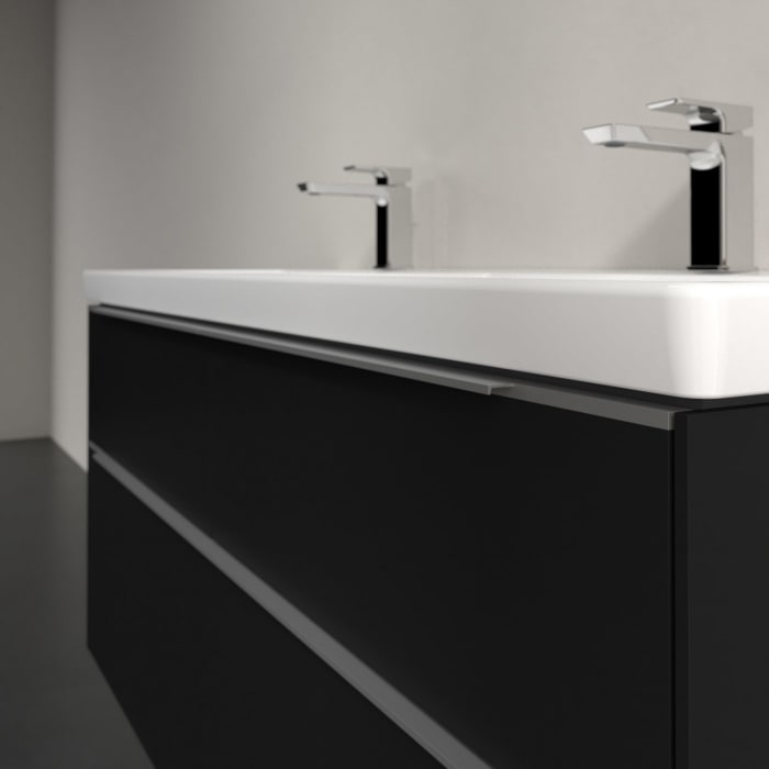 Villeroy & Boch Subway 3.0 Waschtischunterschrank 127,2 cm, 4 Auszüge, mit LED-Beleuchtung, für Doppel-Waschtisch