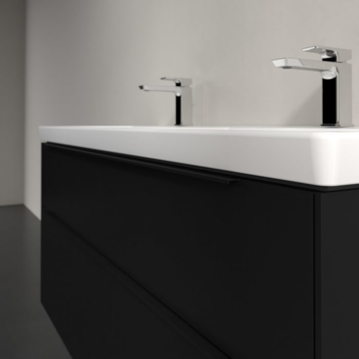 Villeroy & Boch Subway 3.0 Waschtischunterschrank 127,2 cm, 4 Auszüge, mit LED-Beleuchtung, für Doppel-Waschtisch