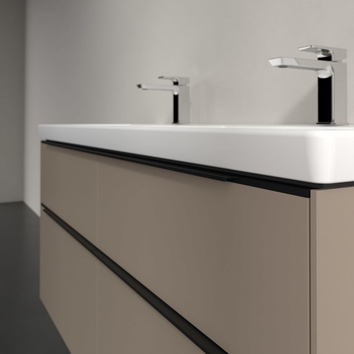 Villeroy & Boch Subway 3.0 Waschtischunterschrank 127,2 cm, 4 Auszüge, mit LED-Beleuchtung, für Doppel-Waschtisch