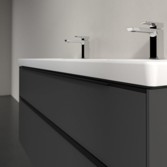 Villeroy & Boch Subway 3.0 Waschtischunterschrank 127,2 cm, 4 Auszüge, mit LED-Beleuchtung, für Doppel-Waschtisch