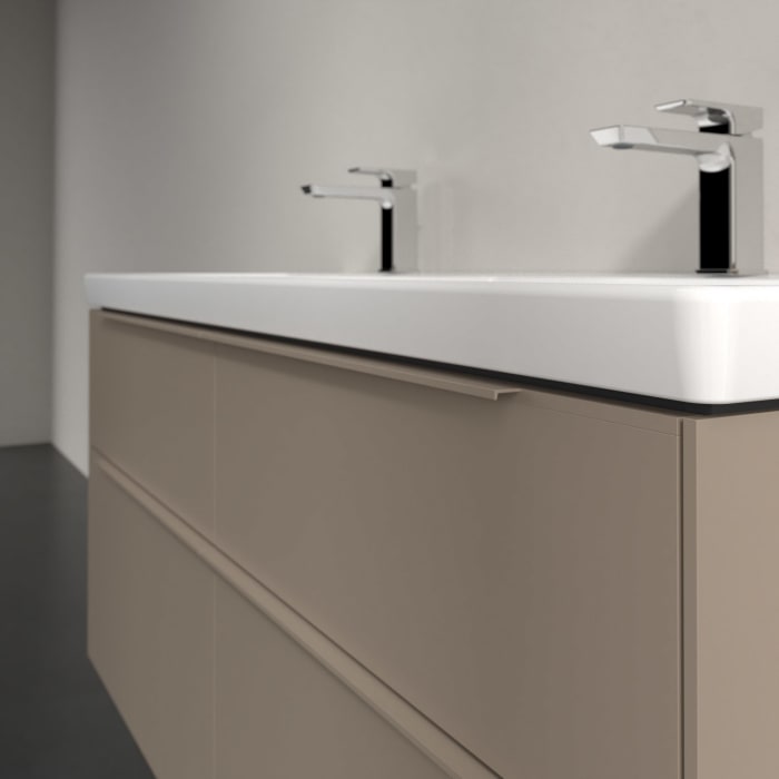 Villeroy & Boch Subway 3.0 Waschtischunterschrank 127,2 cm, 4 Auszüge, mit LED-Beleuchtung, für Doppel-Waschtisch