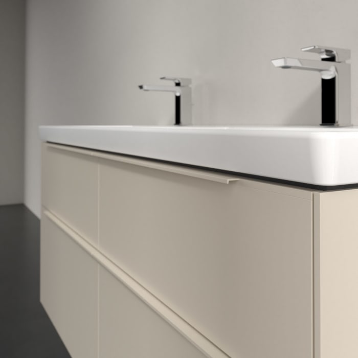 Villeroy & Boch Subway 3.0 Waschtischunterschrank 127,2 cm, 4 Auszüge, mit LED-Beleuchtung, für Doppel-Waschtisch