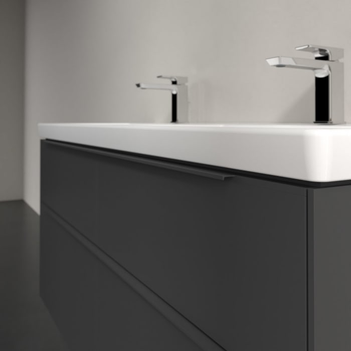 Villeroy & Boch Subway 3.0 Waschtischunterschrank 127,2 cm, 4 Auszüge, mit LED-Beleuchtung, für Doppel-Waschtisch