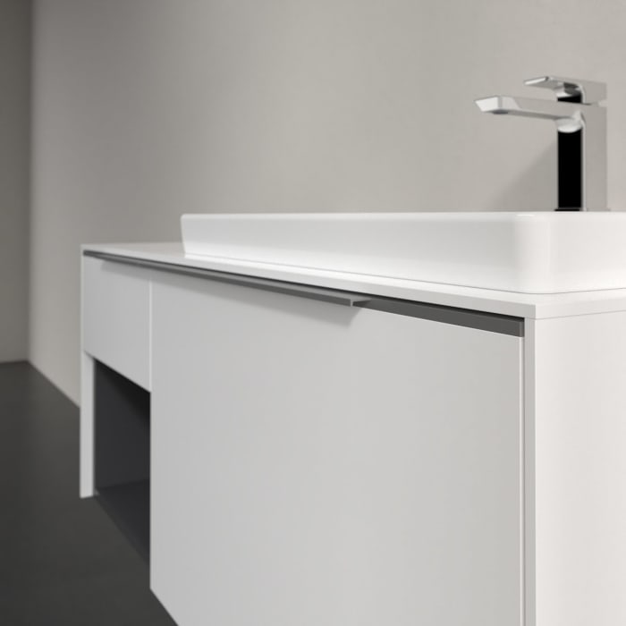 Villeroy & Boch Subway 3.0 Waschtischunterschrank 100,1 cm, 2 Auszüge und Regal links, mit LED-Beleuchtung