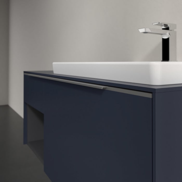 Villeroy & Boch Subway 3.0 Waschtischunterschrank 100,1 cm, 2 Auszüge und Regal links, mit LED-Beleuchtung