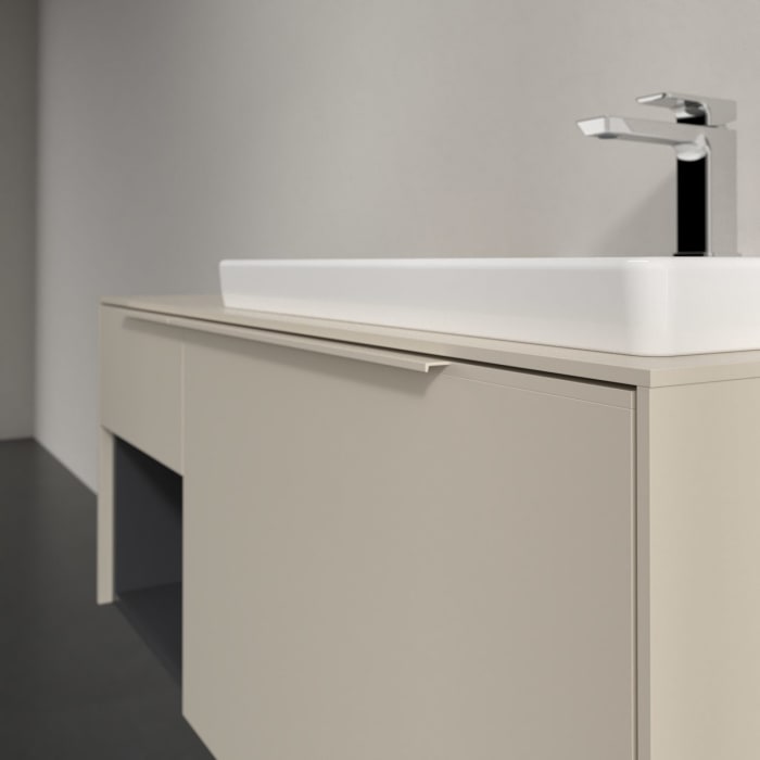 Villeroy & Boch Subway 3.0 Waschtischunterschrank 100,1 cm, 2 Auszüge und Regal links, mit LED-Beleuchtung