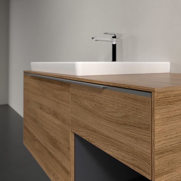 Villeroy & Boch Subway 3.0 Waschtischunterschrank 100,1 cm, 2 Auszüge und Regal rechts, mit LED-Beleuchtung