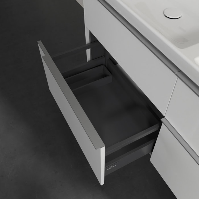 Villeroy & Boch Subway 3.0 Waschtischunterschrank 127,2 cm, 4 Auszüge, ohne LED-Beleuchtung, für Doppel-Waschtisch