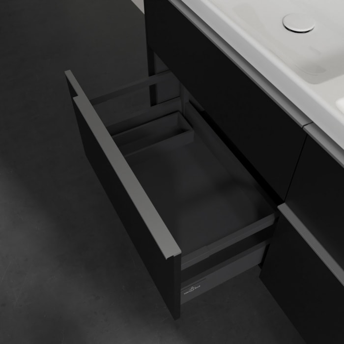 Villeroy & Boch Subway 3.0 Waschtischunterschrank 127,2 cm, 4 Auszüge, ohne LED-Beleuchtung, für Doppel-Waschtisch