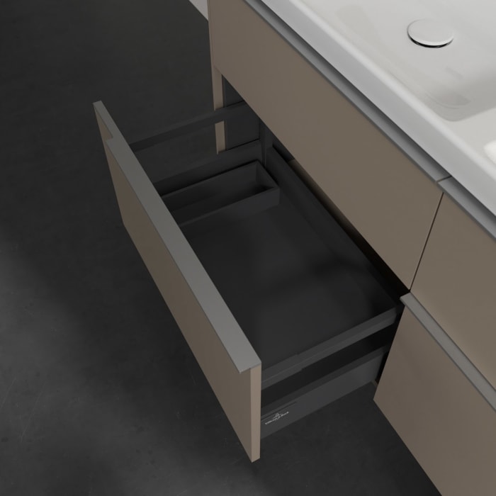 Villeroy & Boch Subway 3.0 Waschtischunterschrank 127,2 cm, 4 Auszüge, ohne LED-Beleuchtung, für Doppel-Waschtisch