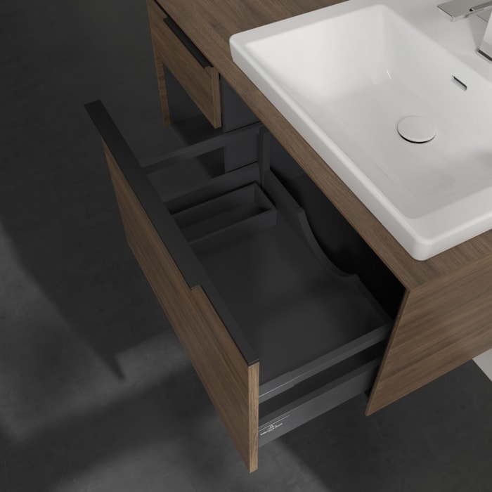 Villeroy & Boch Subway 3.0 Waschtischunterschrank 100,1 cm, 2 Auszüge und Regal links, ohne LED-Beleuchtung