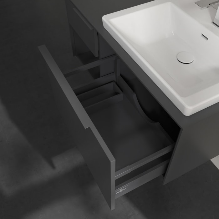 Villeroy & Boch Subway 3.0 Waschtischunterschrank 100,1 cm, 2 Auszüge und Regal links, ohne LED-Beleuchtung