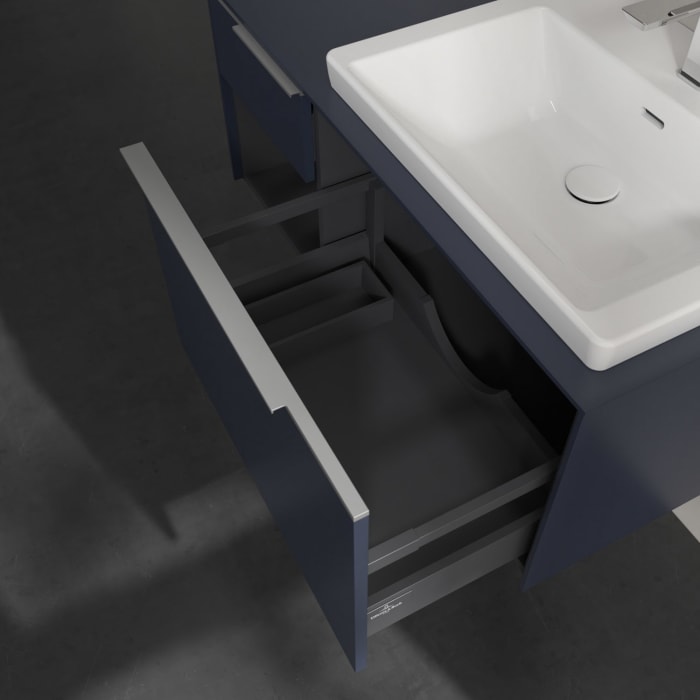 Villeroy & Boch Subway 3.0 Waschtischunterschrank 100,1 cm, 2 Auszüge und Regal links, mit LED-Beleuchtung